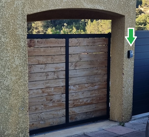 Portail et emplacement de la boîte à clé