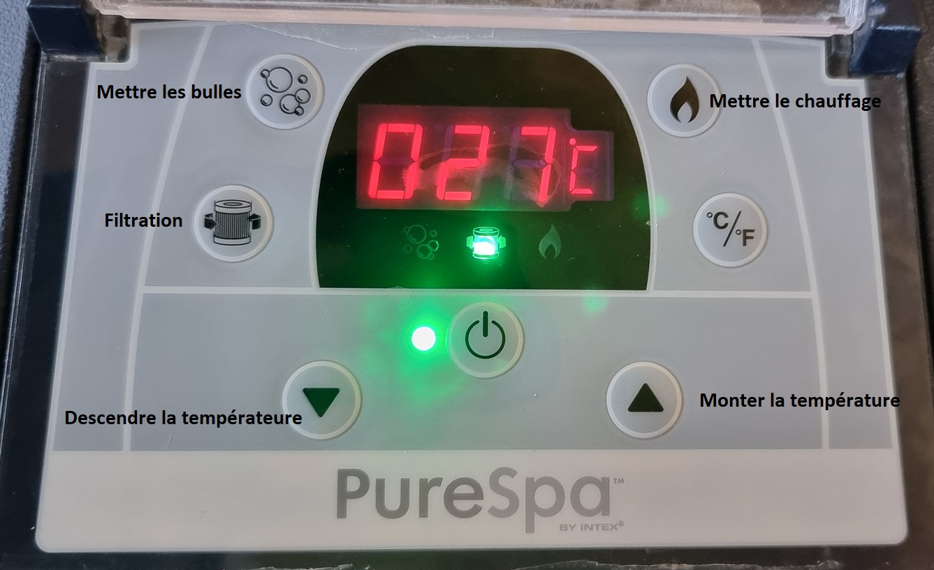 Commandes du Jacuzzi
