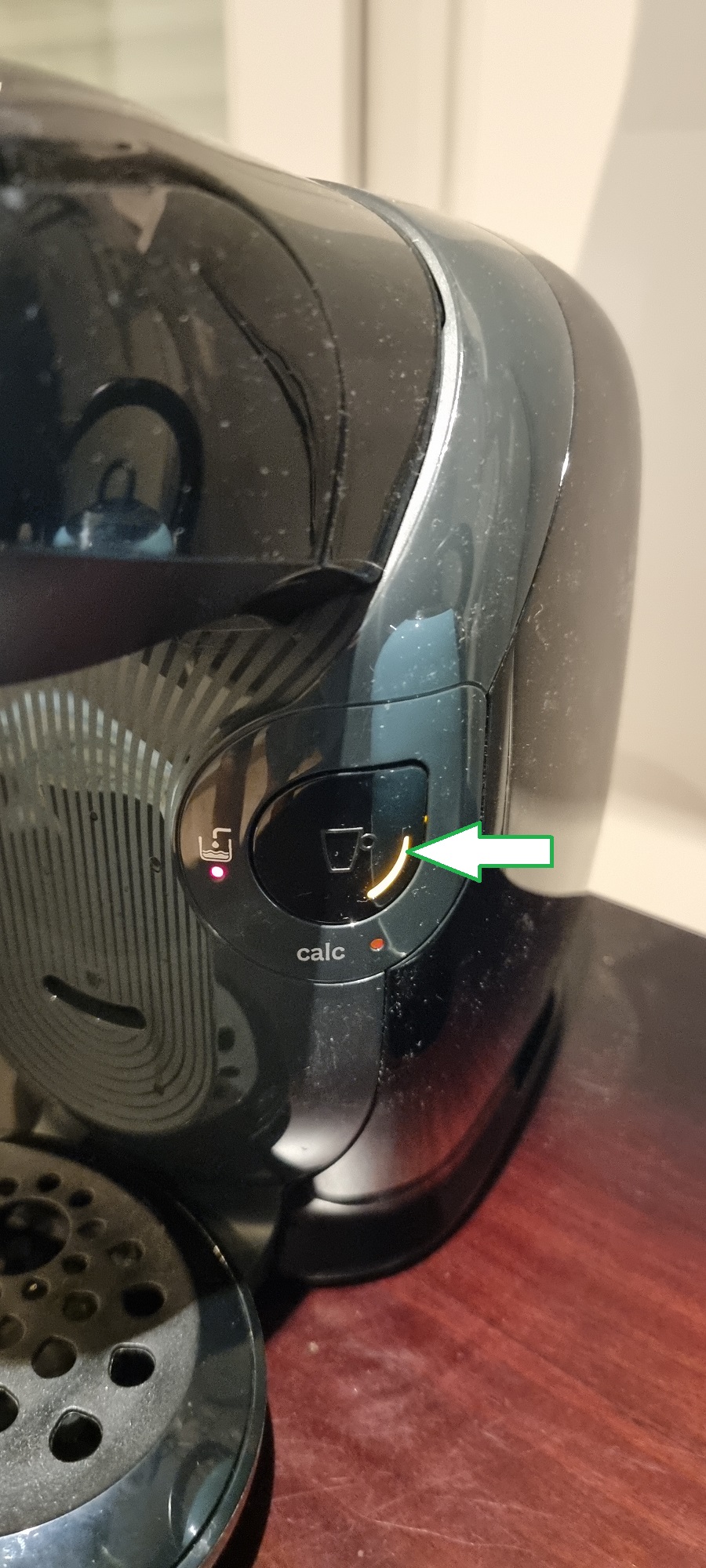 Bouton de la cafetière