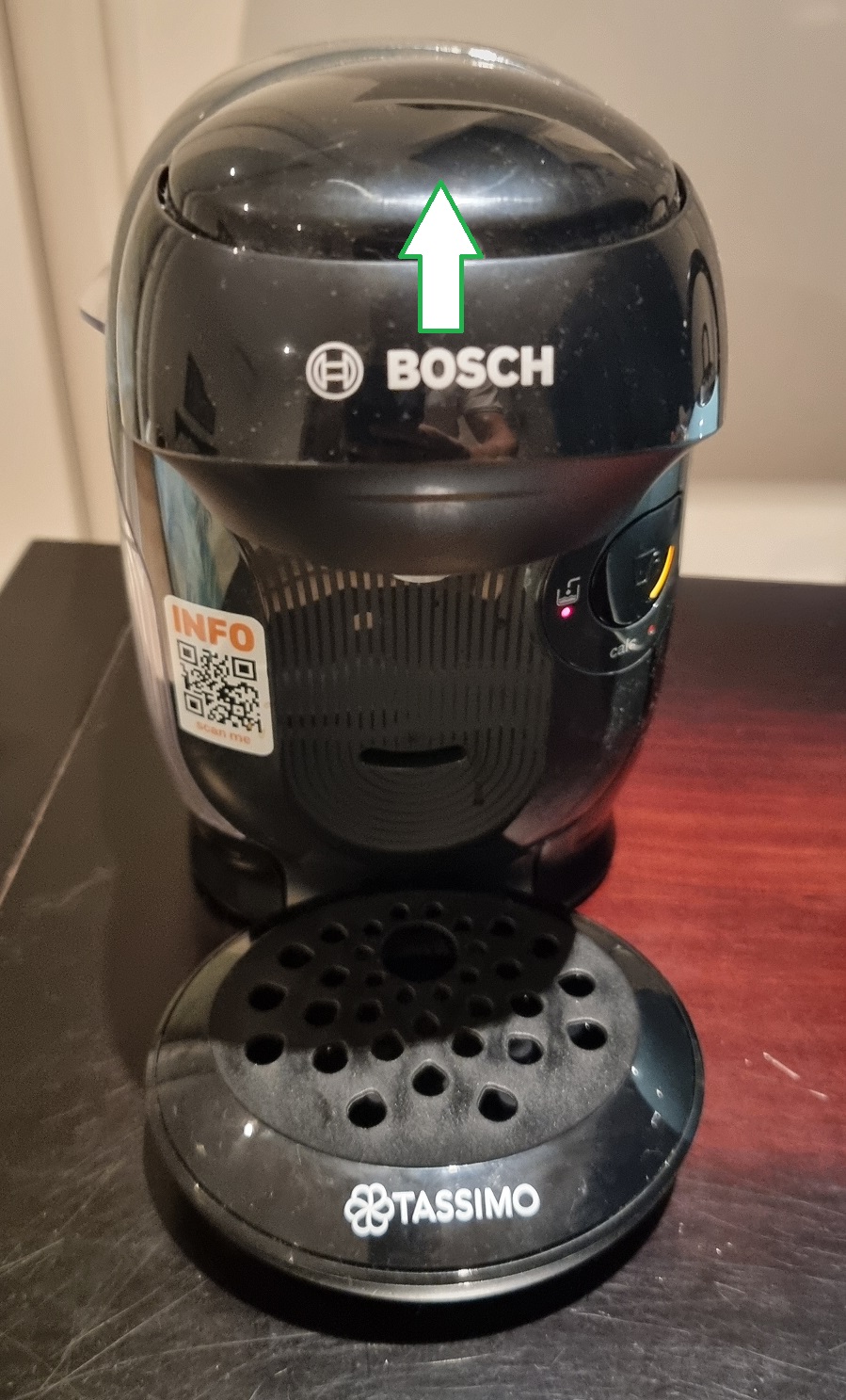 Ouvrir la cafetière